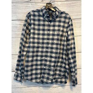 Mens J.Crew Flex Washed Slim Fit Checkered Button-Down Shirt M